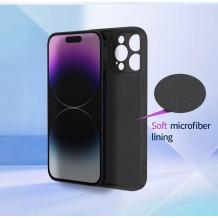 Силиконов калъф / кейс / Nano TPU за Motorola Moto G15 - черен гръб със защита за камерата