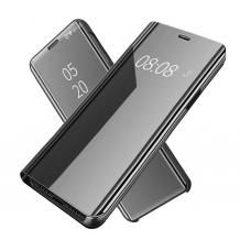 Луксозен калъф огледален Clear View Cover с твърд гръб за Xiaomi Mi Note 10 / Note 10 Pro - черен