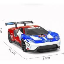 Метална кола с отварящи се врати капаци светлини и звуци Ford GT Le Mans 1:32