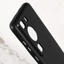 Силиконов калъф / гръб / кейс TPU Silicone Soft Cover case за Huawei P60 Pro - черен със защита за камерата