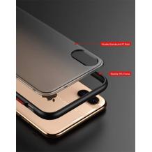 Луксозен твърд гръб ICE със силиконова рамка за Apple iPhone 11 6.1'' - прозрачен / черен