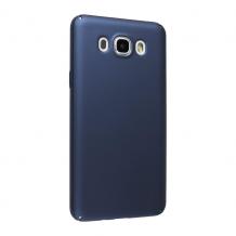 Луксозен твърд гръб за Samsung Galaxy J3 / J3 2016 J320 - тъмно син
