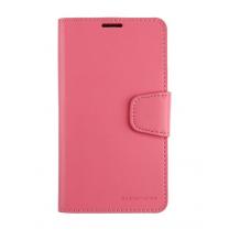 Луксозен кожен калъф Flip тефтер със стойка Mercury Goospery Sonata Diary Case за Samsung Galaxy Note 4 N910 / Samsung Note 4 - розов