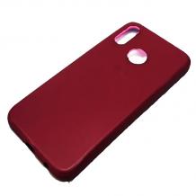 Луксозен кожен гръб за Huawei P20 Lite - бордо