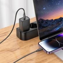Зарядно устройство HOCO N62 220V 30W / Type C to Lightning - черен