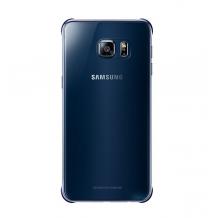 Оригинален твърд гръб Clear Cover EF-QG928C за Samsung Galaxy S6 Edge+ G928 / S6 Edge Plus - прозрачен със син кант