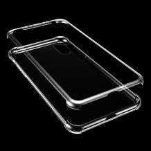 Tвърд гръб 360° със силиконова част и протектор за Samsung Galaxy J7 2017 J730 - прозрачен