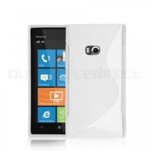 Силиконов калъф ТПУ S-Line за Nokia Lumia 900 - бял
