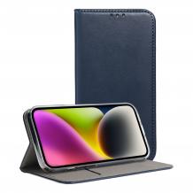 Луксозен кожен калъф Flip тефтер със стойка / Smart magneto book / за Samsung A54 5G - тъмносин