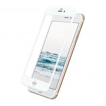 5D full cover Tempered glass screen protector Apple iPhone 7 Plus / iPhone 8 Plus / Извит стъклен скрийн протектор Apple iPhone 7 Plus / iPhone 8 Plus - бял