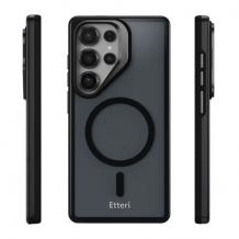 Удароустойчив хибриден кейс Etteri Morning Fog с Magsafe и стойка за Samsung Galaxy S26 Ultra - Черен