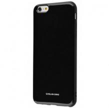 Силиконов калъф / гръб / Molan Cano Glossy Jelly Case за Apple iPhone 6 Plus / iPhone 6S Plus - черен / гланц / брокат