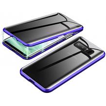Магнитен калъф Bumper Case 360° FULL за Samsung Galaxy Note 8 N950 - прозрачен / синя рамка
