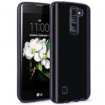 Ултра тънък силиконов калъф / гръб / TPU Ultra Thin Candy Case за LG K8 - черен