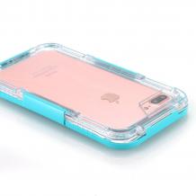 Водоустойчив калъф / Waterproof Heavy Duty Phone Case Cover за Apple iPhone 7 Plus - син