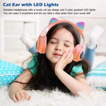 Стерео слушалки Bluetooth Cat Ear / Wireless Headphones / безжични слушалки Cat Ear M2 - жълти