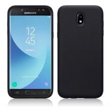 Силиконов калъф / гръб / TPU Gel Case за Samsung Galaxy J7 2017 J730 - черен / мат