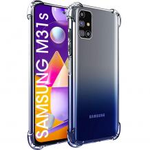 Удароустойчив силиконов калъф / гръб / TPU за Samsung Galaxy M31S - прозрачен