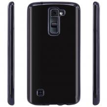 Ултра тънък силиконов калъф / гръб / TPU Ultra Thin Candy Case за LG K7 - черен