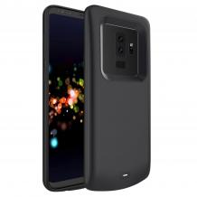 Луксозен твърд гръб / външна батерия / Battery Power Bank XDL185 за Samsung Galaxy S9 Plus G965 - черен / 5200mAh