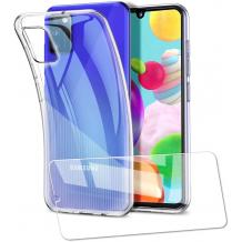 Комплект силиконов гръб със стъклен протектор за Samsung Galaxy A21s