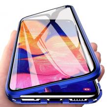 Магнитен калъф Bumper Case 360° FULL за Huawei Honor 20 / Huawei Nova 5T - прозрачен / синя рамка