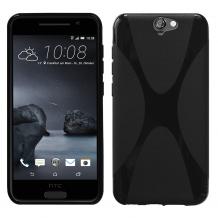 Силиконов калъф / гръб / TPU X Line за  HTC One A9 - черен