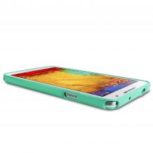 Луксозен силиконов калъф / гръб / TPU Mercury за Samsung Galaxy Note 3 N9000 / Samsung Note III N9005 - JELLY CASE Goospery / зелен с брокат