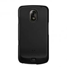 Луксозен предпазен гръб за Samsung Galaxy Nexus i9250 / Case-Mate Barely There - черен