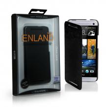 Луксозен кожен калъф Flip тефтер Kalaideng ENLAND за HTC One M7 - черен