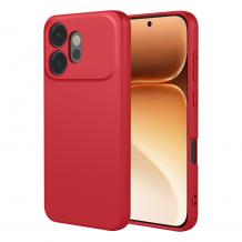 Силиконов калъф / кейс за Honor 600 - Червен гръб със защита за камерата