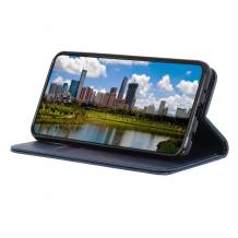 Луксозен кожен калъф Flip тефтер Magnetic Book със стойка за Xiaomi Redmi 17 - тъмносин
