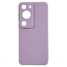 Силиконов калъф / гръб / кейс TPU Silicone Soft Cover case за Huawei P60 Pro - лилав със защита за камерата