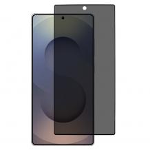 Privacy 5D full cover Tempered glass Samsung Galaxy A17 / Извит стъклен скрийн протектор с лепило от вътрешната страна Samsung A17 - черен / прозрачен