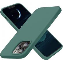 Луксозен силиконов калъф / гръб / Nano TPU кейс за Apple iPhone 13 Pro Max 6.7'' - тъмнозелен