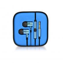 Стерео слушалки / handsfree / 3.5mm за смартфон - сини