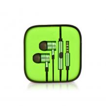Стерео слушалки / handsfree / 3.5mm за смартфон - зелени