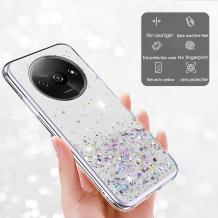 Силиконов калъф / гръб / Brillant Clear Case за Xiaomi Redmi A3 - прозрачен / блестящи стружки