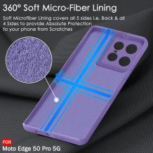 Силиконов калъф / кейс / Nano TPU за Motorola Edge 50 Pro - лилав гръб със защита за камерата