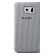 Оригинален калъф Flip Cover S-View / EF-CG920BBE за Samsung Galaxy S6 G920 - сив