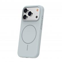 Силиконов калъф / гръб / TPU кейс Silicone Thin MagSafe за iPhone 17 Pro / iPhone 18 Pro - Сребрист
