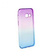Силиконов калъф / гръб / TPU за Samsung Galaxy A5 2017 - лилаво и синьо / преливащ
