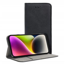 Кожен калъф Flip тефтер Magnetic Smart Book със стойка за Honor X5c / Honor X5c Plus - черен