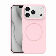 Силиконов калъф / гръб / TPU кейс Silicone Thin MagSafe за iPhone 17 Pro / iPhone 18 Pro - Светлорозов