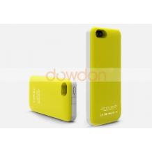 Заден твърд гръб / външна батерия / Battery power bank за Apple iPhone 5C - 2800mAh - жълт