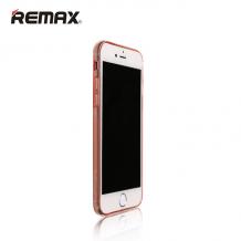 Луксозен силиконов калъф / гръб / TPU REMAX Wear It Series за Apple iPhone 6 / iPhone 6S - прозрачен / Rose Gold