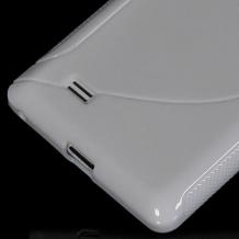 Силиконов калъф / гръб / ТПУ S-Line за LG Optimus 4X HD P880 - бял