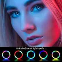 RGB Selfie Ring Light MJ26 26см 20W / Осветление за грим ,TikTok, streaming, video chat