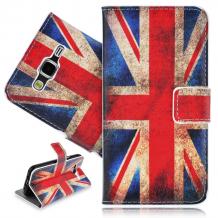 Кожен калъф Flip тефтер Flexi със стойка за Samsung Galaxy J5 J500 - Retro British Flag