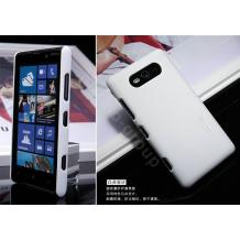 Луксозен заден предпазен твърд гръб Nillkin Grid за Nokia Lumia 820 - бял